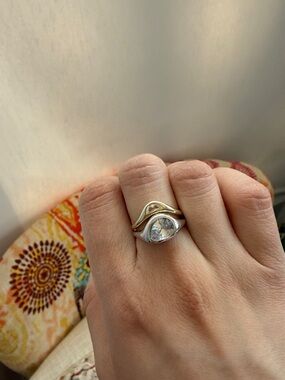 Two Tone Double Ring Set size 7